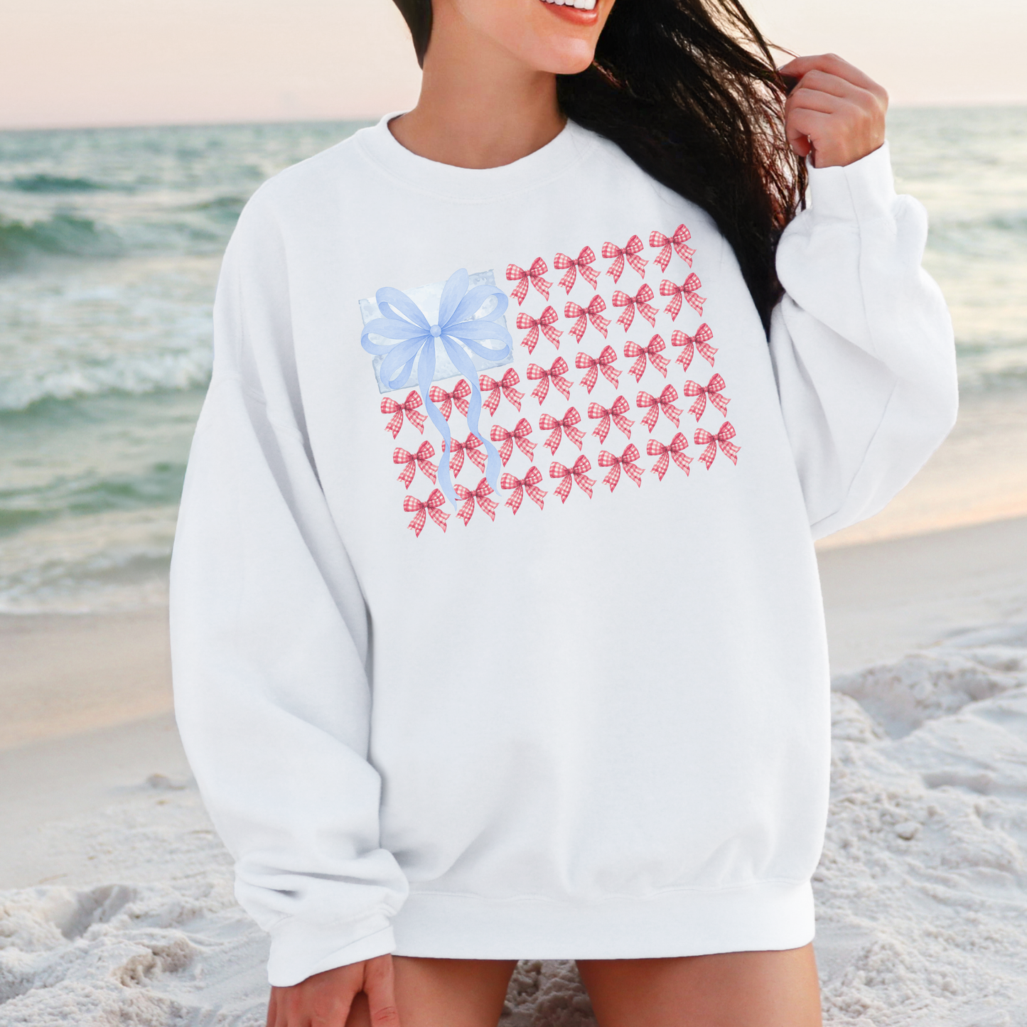 Red, White, and Bows Sweatshirt
