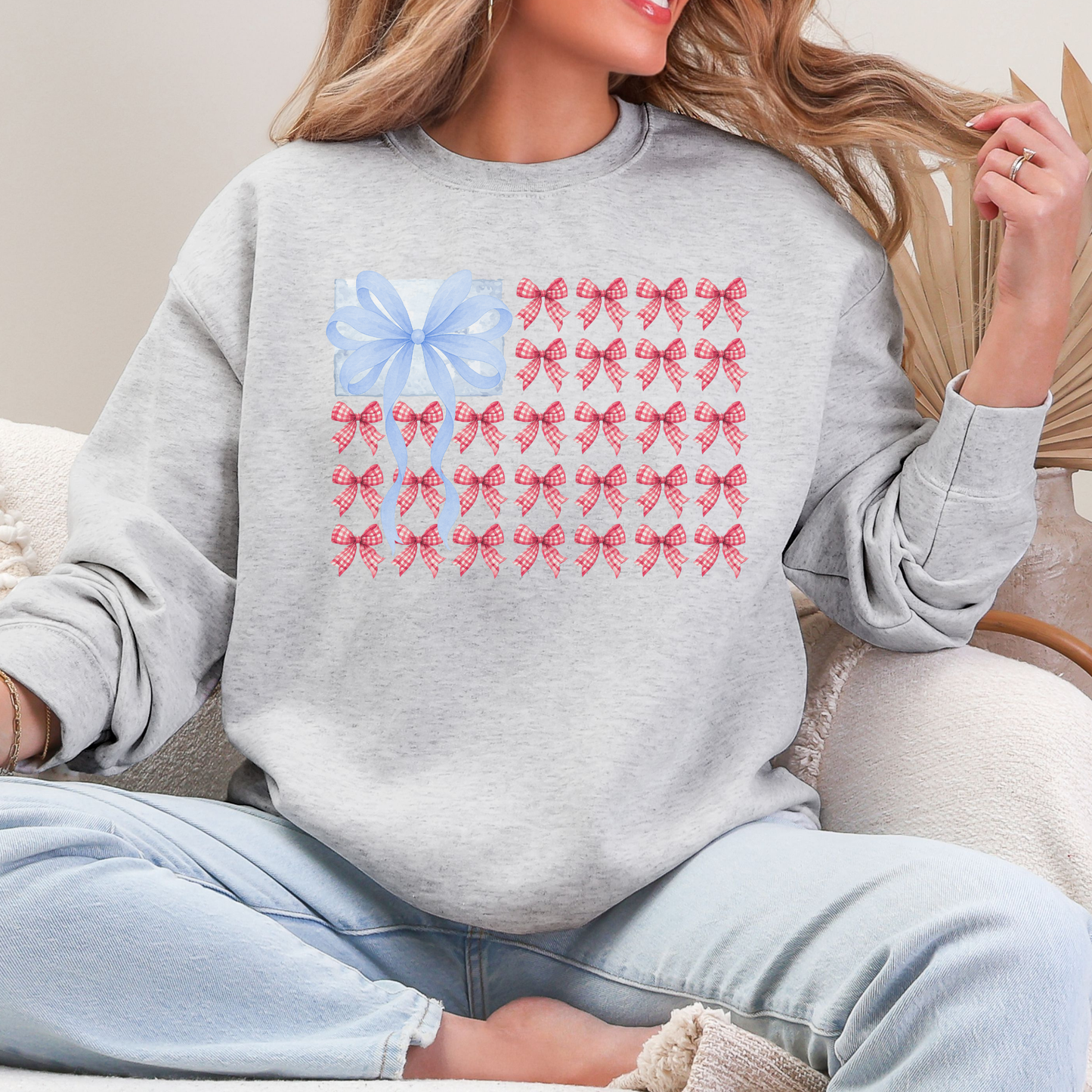 Red, White, and Bows Sweatshirt